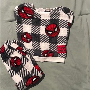 18 month ;Marvel Spidey Checkered Pajama Set - Red, Black, and White